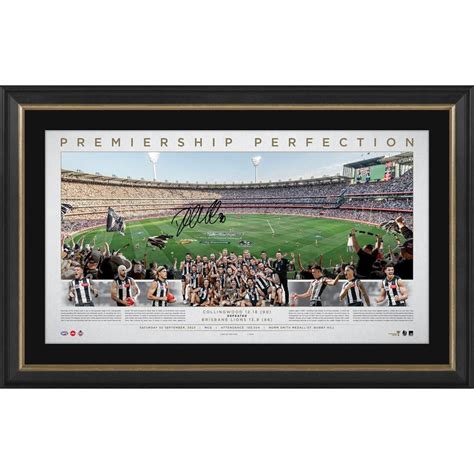 Collingwood Darcy Moore 2023 Premiers Signed Panoramic