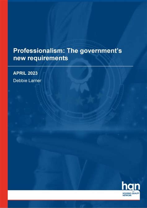 Professionalism The Governments New Requirements Hqn