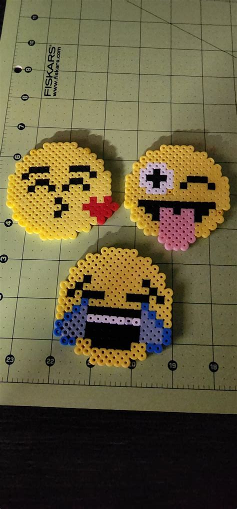 Perler Bead Emoticons Etsy