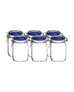 L Swing Top Fido Canning Jar Blue Lid Bormioli Rocco Everything