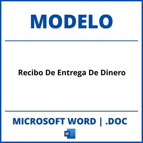 Modelo De Acta De Entrega De Dinero Word