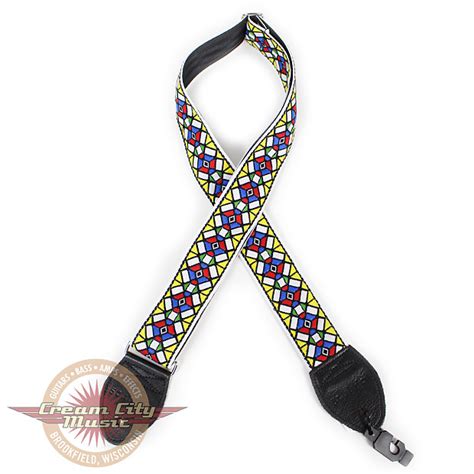 Souldier Stained Glass Pattern 2 Guitar Strap With Black Reverb