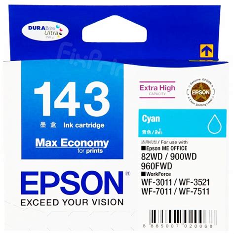 Cartridge Printer Epson 143 T143 T 143 Cyan Tinta Printer Epson Work