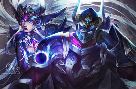 Zed And Syndra Lol Fanart Commission By Orekigenya Lol League Of