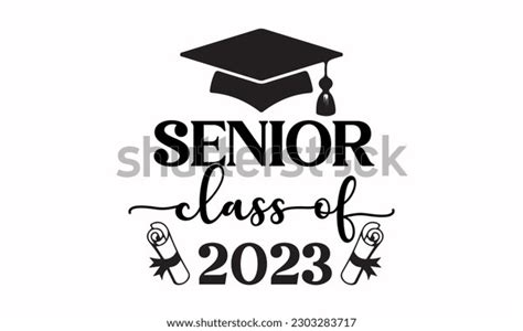 Graduation Senior Class 2023 Vector Clip Stock Vector Royalty Free