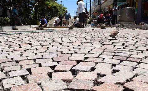 Avanzan obras de embellecimiento en el Centro Histórico