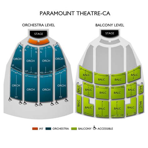 Paramount Theatre Seating Chart Oakland