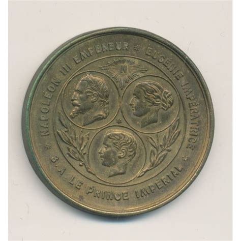 Médaille Napoléon III et Eugénie secours mutuels 25 janvier 1865