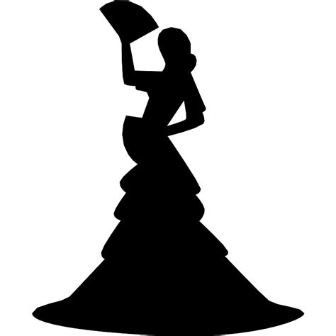 Flamenco Female Dancer Silhouette Vector Svg Icon Svg Repo