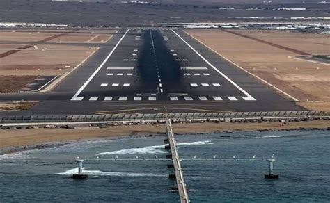 The Runway At Arrecife Airport Arrecife Lanzarote Spain Canary