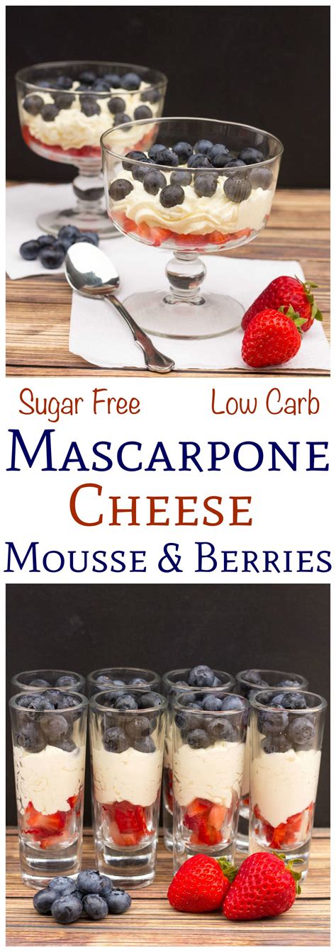 Mascarpone Cheese Mousse And Berries Low Carb Yum Sugar Free Low