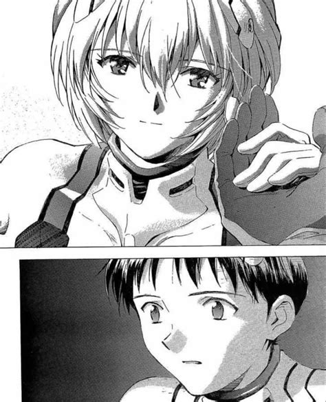 Neon Genesis Evangelion Manga Panel Rei Ayanami And Shinji Ikari