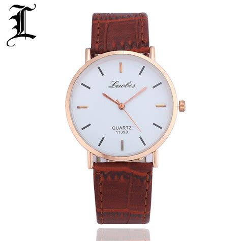 Luobos New Fashion Watch Women Leather Strap Simple Elegant Style