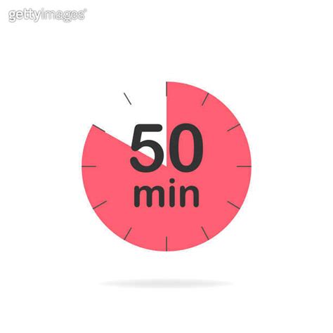 Minutes Timer Stopwatch Symbol In Flat Style Editable Isolated