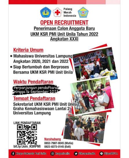 Ukm Ksr Pmi Unila Rekrut Anggota Baru Warta