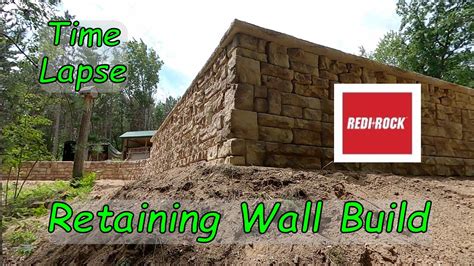 Redi Rock Retaining Wall Build Time Lapse YouTube