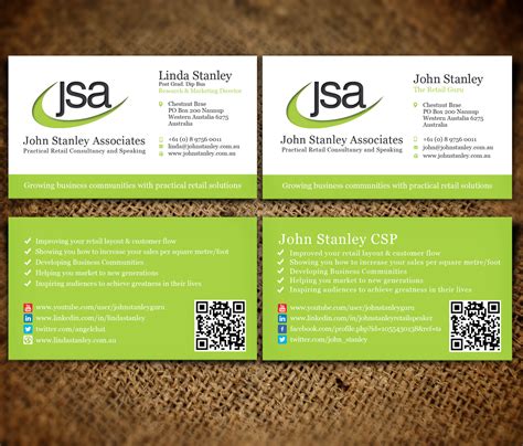 Elegant Serious Training Business Card Design For John Stanley