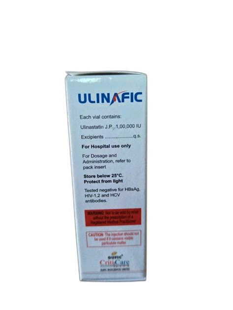 Ulinafic Ulinastatin Injection Packaging Type Vial At Rs 2000 Vial In