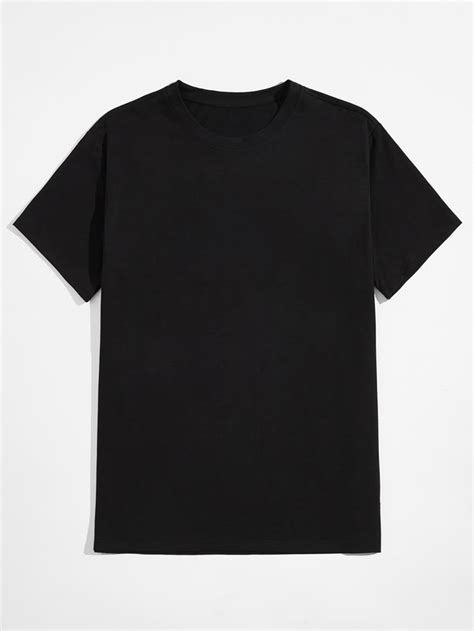 Plain Black Tee For Men