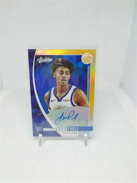 高騰中 2019 20 Panini Absolute Jordan Poole Auto RC Warriors NBA Champion