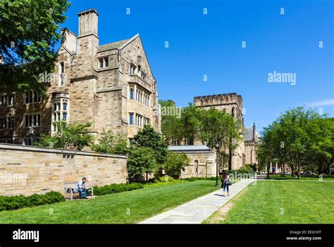 The Cross Campus At Yale University New Haven Connecticut Usa Stock