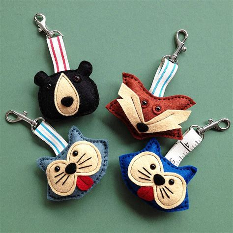 Handmade Animal Felt Key Rings By Thebigforest Làm Bằng Tay Móc Khóa