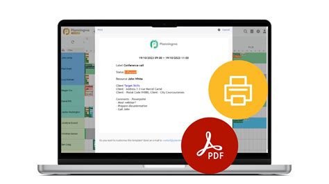 Drucken Der Arbeitsplanung PlanningPME Web Access