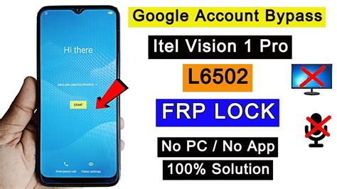 Itel Vision 1 Pro FRP Bypass Itel L6502 FRP Bypass Google Account