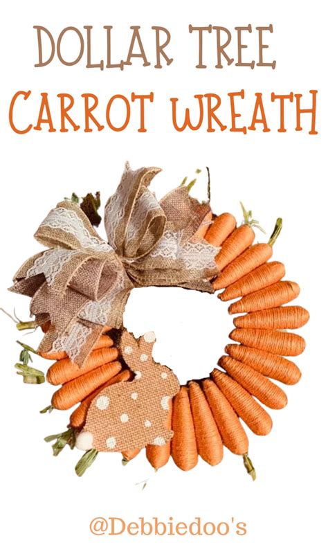 Dollar Tree Spring Carrot Wreath Dollar Tree Easter Crafts Wreaths