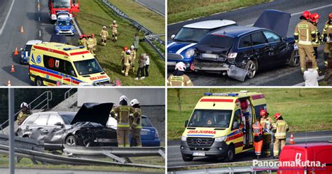 Poważny wypadek na autostradzie pod Kutnem na miejscu wszystkie służby