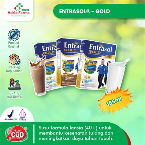 Jual Susu ENTRASOL GOLD Box 175 Gram Varian Rasa ORIGINAL