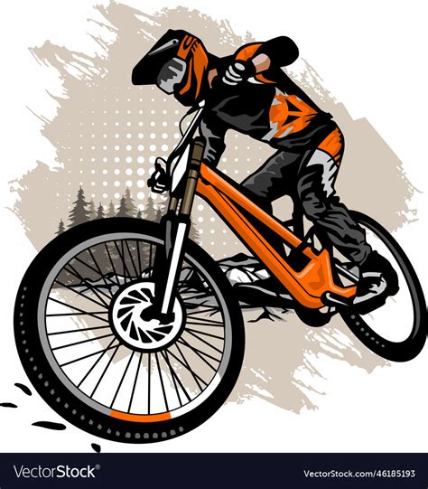 Mountain bike design logo symbol Royalty Free Vector Image