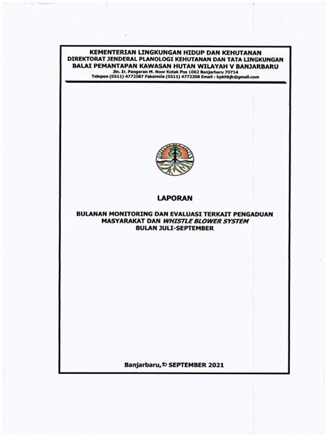 Laporan Pengaduan Masyarakat Triwulan Iii Pdf