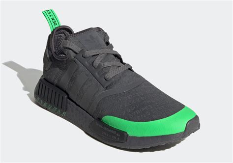 Adidas Nmd R1 Grey Neon Green Fv1727