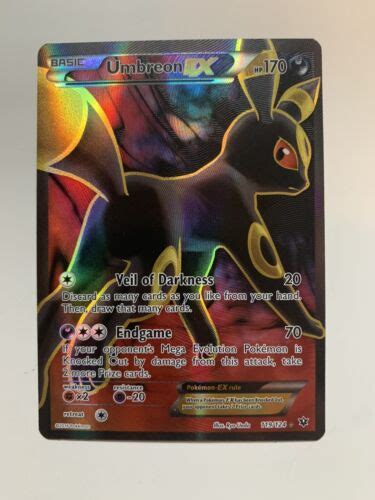 Pokemon TCG Umbreon EX 119 124 Ultra Rare Full Art Card XY Fates