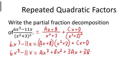 Write The Partial Fraction Decomposition For A Rational Expression Example 4 Video