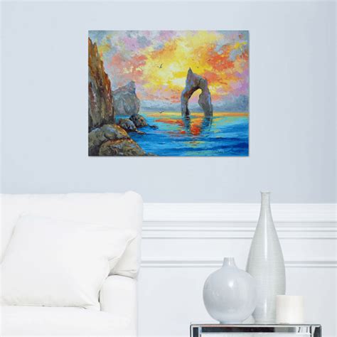 Dawn On The Rocky Shore Oil Painting By Olha Darchuk Artfinder