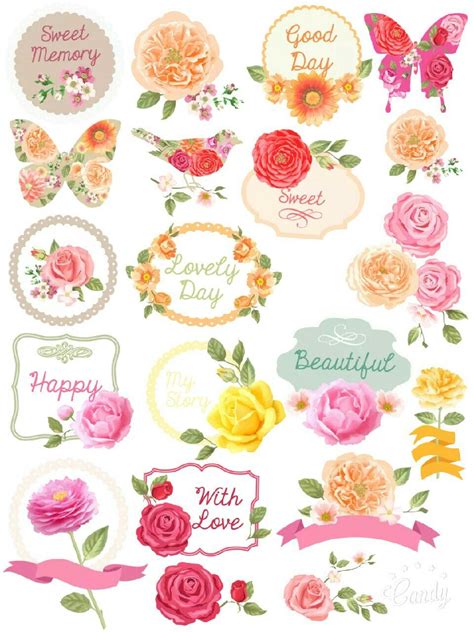 Flowers Powers Stickers Printable #free #stickers #printable #diy # ...