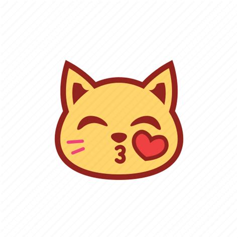 Adorable Cute Emoticon Kiss Kitty Love Loveable Icon Download