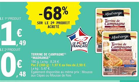 Promo Terrine De Campagne Madrange Chez E Leclerc Icatalogue Fr