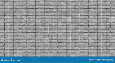 Stack Bond Grey Brick Wall Seamless Pattern Background Stock Photo