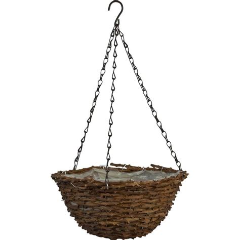 Pride Garden Products 12 In Round Vine Coconut Fiber Hanging Basket