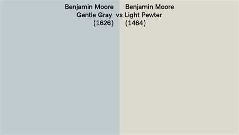 Benjamin Moore Gentle Gray Vs Light Pewter Side By Side Comparison