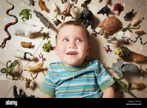 Close Up Of Boy With Toy Hi Res Stock Photography And Images Alamy