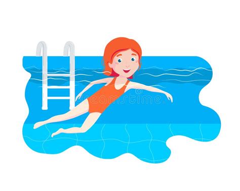 De Jongen Zwemt In De Pool Het Zwemmen Lessen Voor Kinderen Sport En