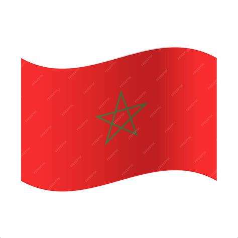 Drapeau Du Maroc Vecteur Premium