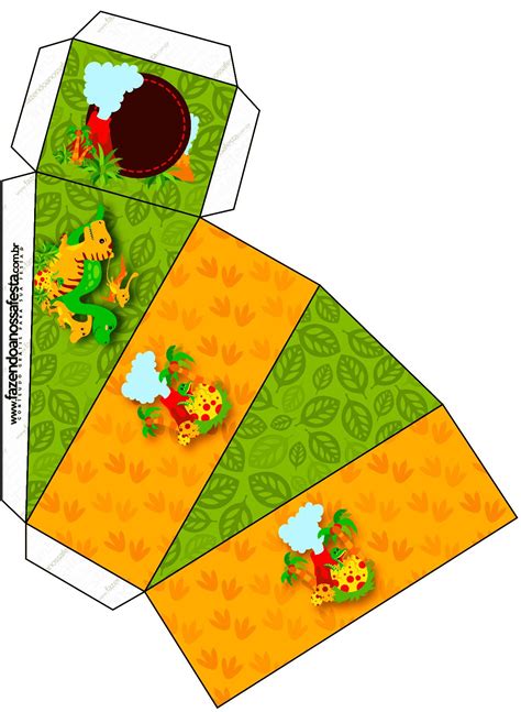 Caixa Dinossauro Para Imprimir Braincp
