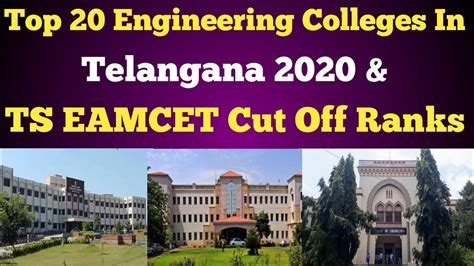 Top 20 Engineering Colleges In Telangana 2020 Ts Eamcet Cut Off Ranks