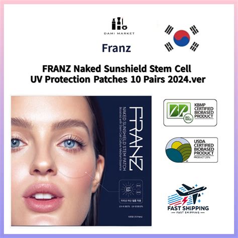 FRANZ FRANZ Naked Sunshield Stem Cell UV Protection Patches Pairs Ver Shopee Singapore