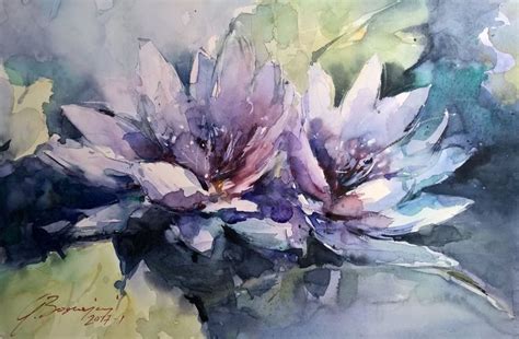 Giuliano Boscaini 1958 Watercolour Painter Dipingere Fiori